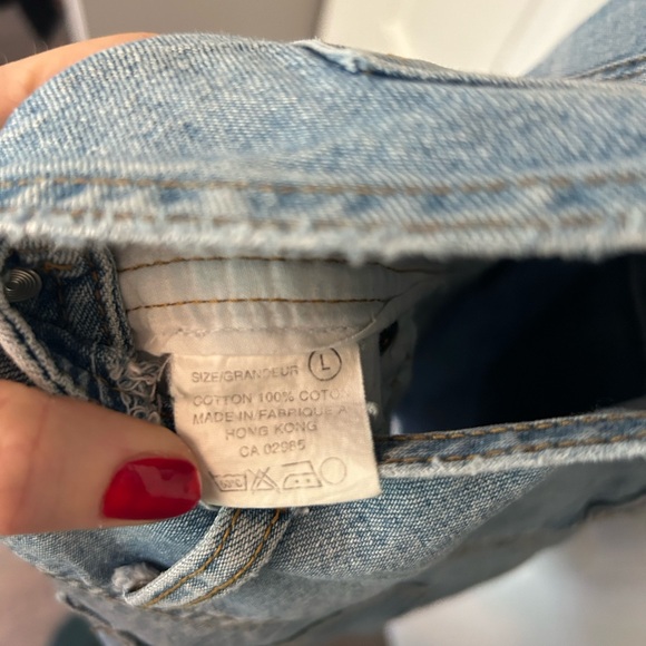 Vintage 90s Y2K Bluenotes high waisted denim overall shorts - Picture 3 of 5